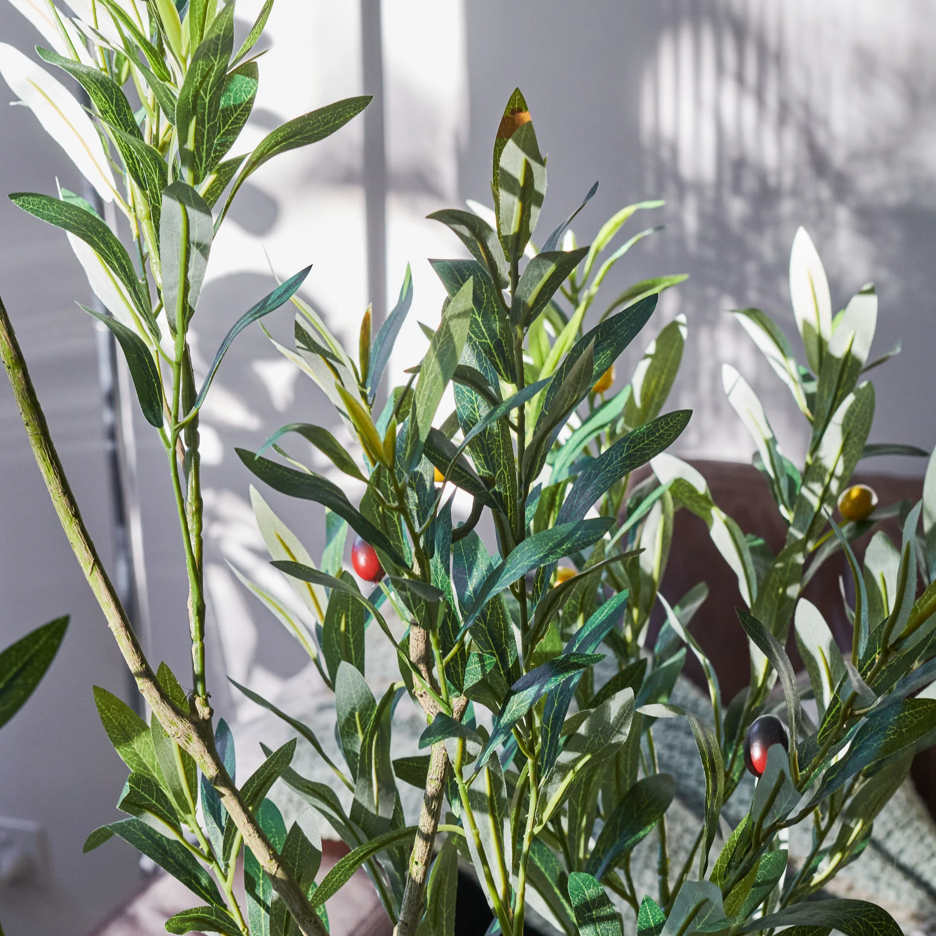 Everly Real Touch Olive Tree with Wood Pot - Image 7