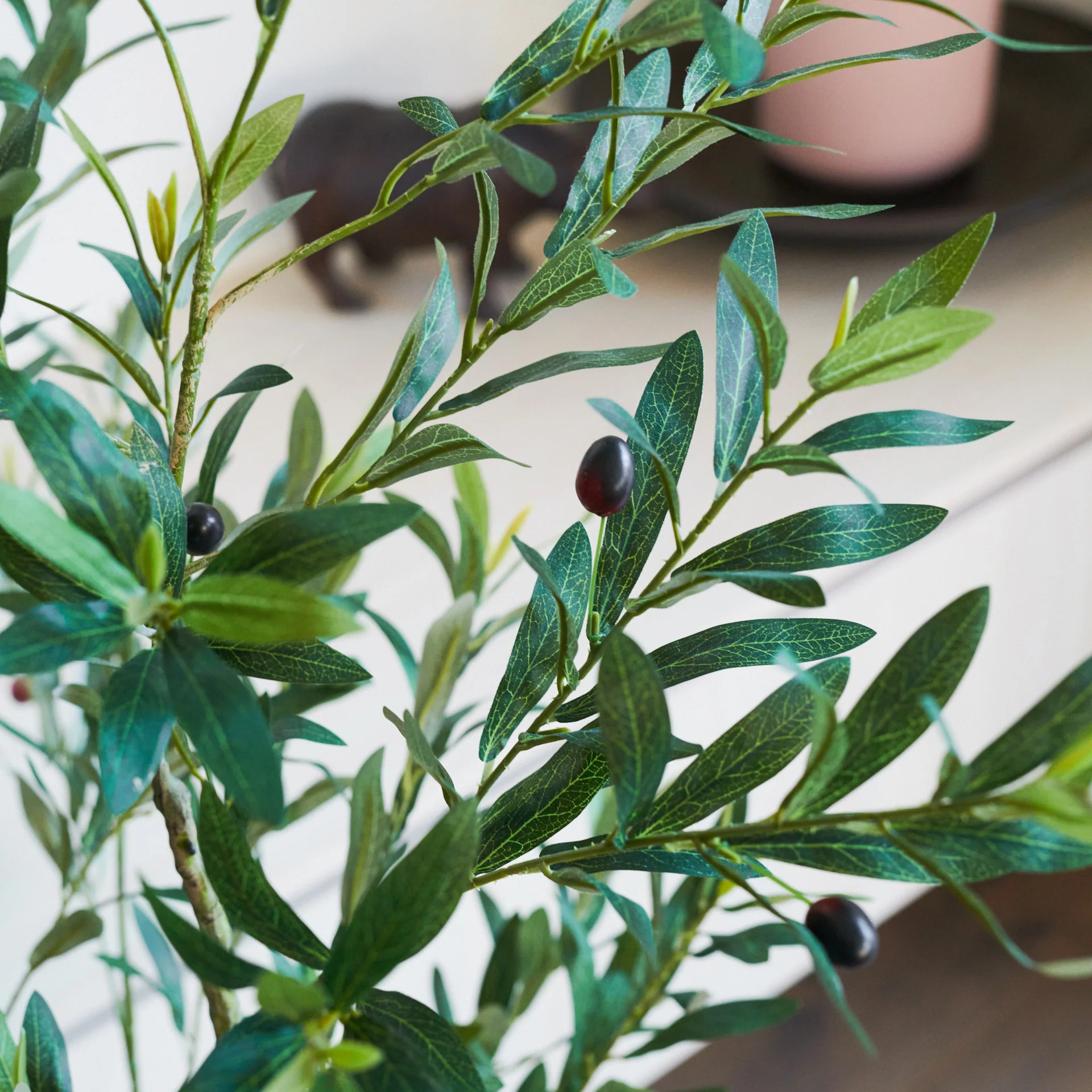 Everly Real Touch Olive Tree with Wood Pot - Image 8