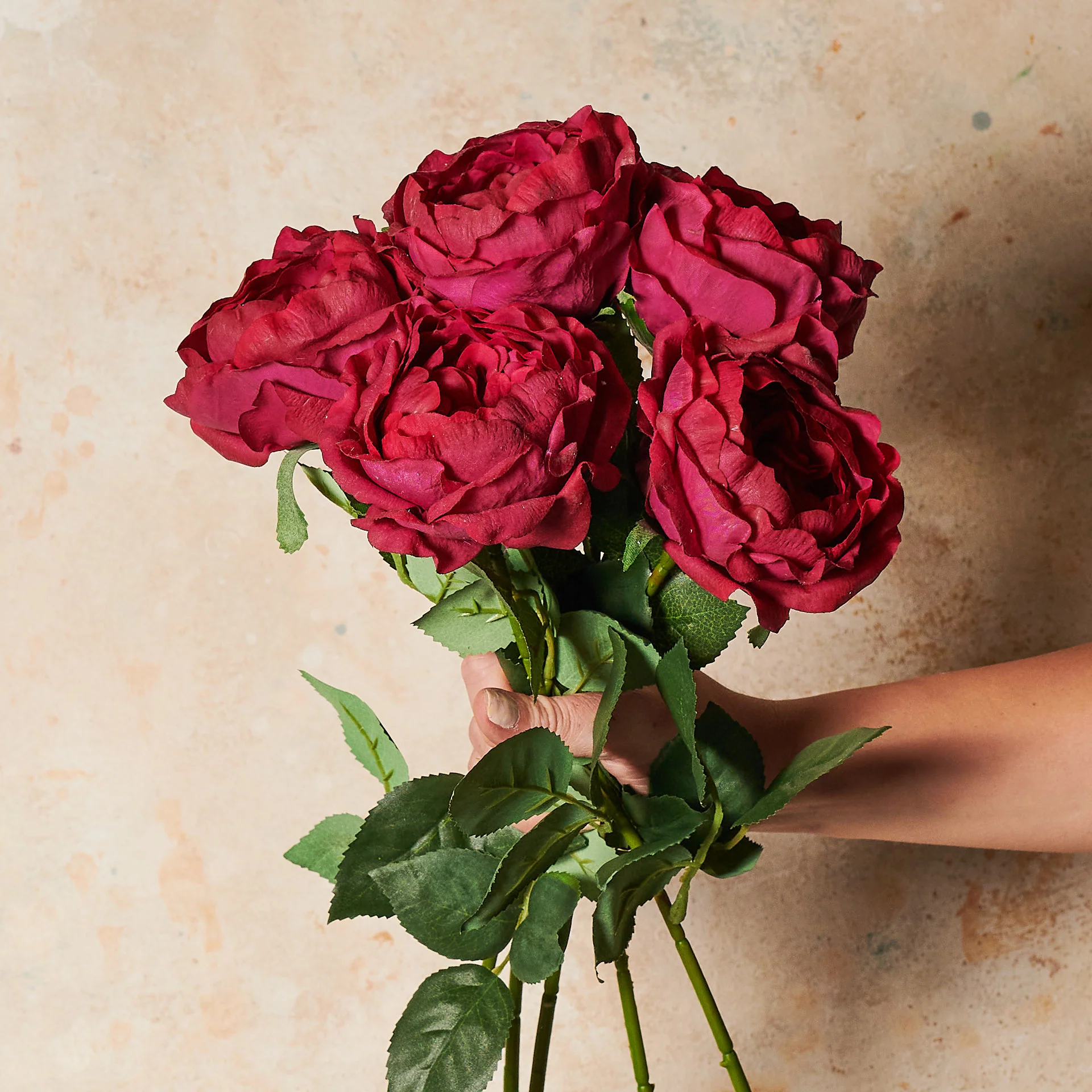 Peony Rose Real Touch Flower Stem - Image 5