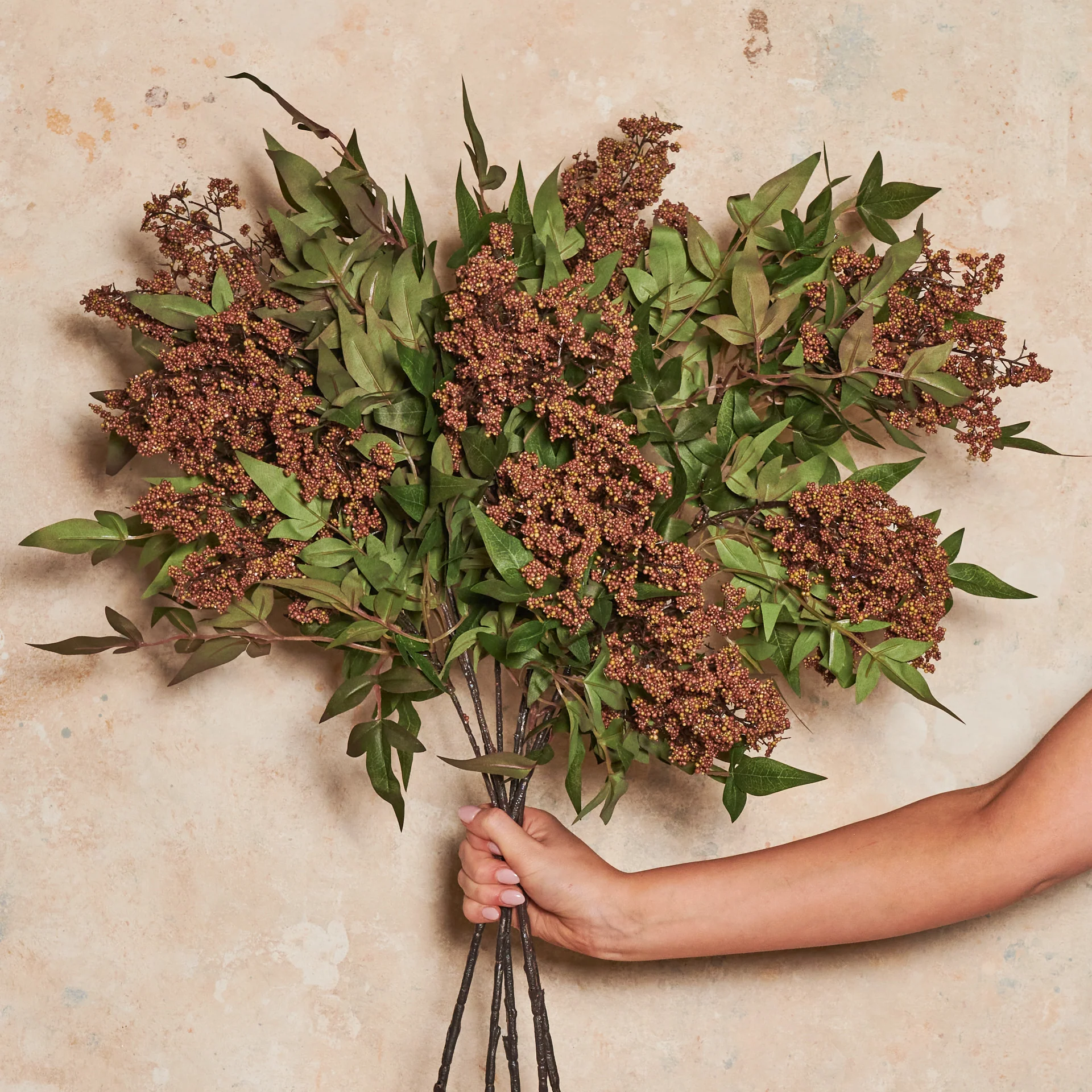 Pepperberry Cluster Real Touch Flower Stem - Image 10