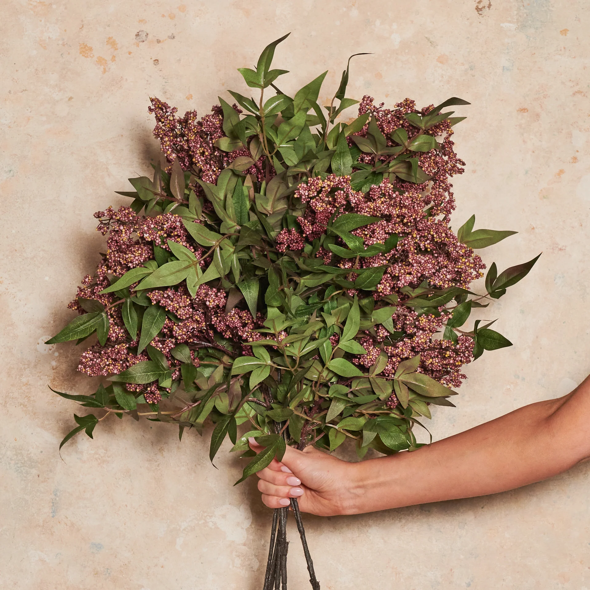 Pepperberry Cluster Real Touch Flower Stem - Image 4