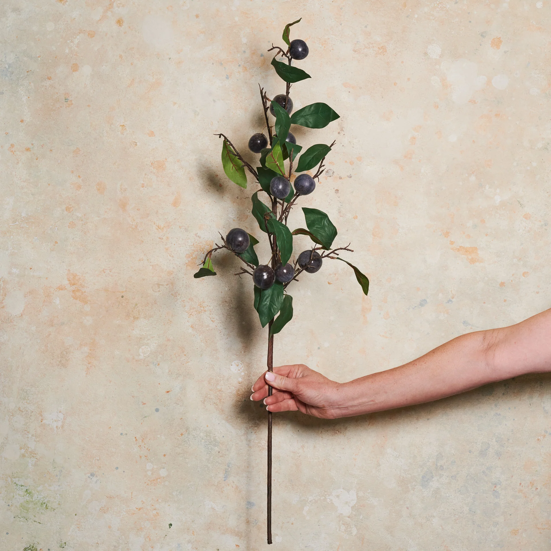 Plum Spray Branch Real Touch Flower Stem - Image 2