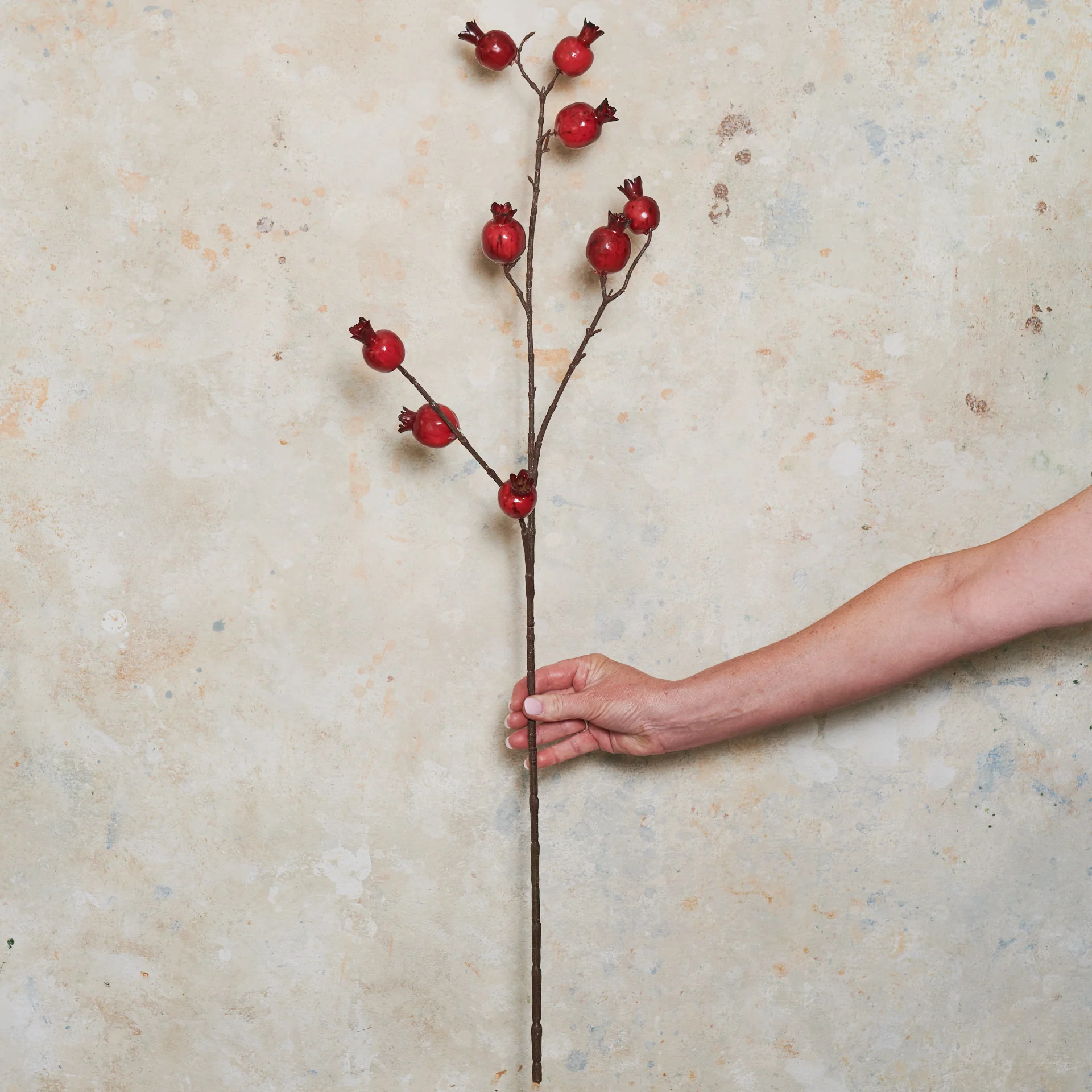 Pomegranate Spray Real Touch Flower Stem - Image 2