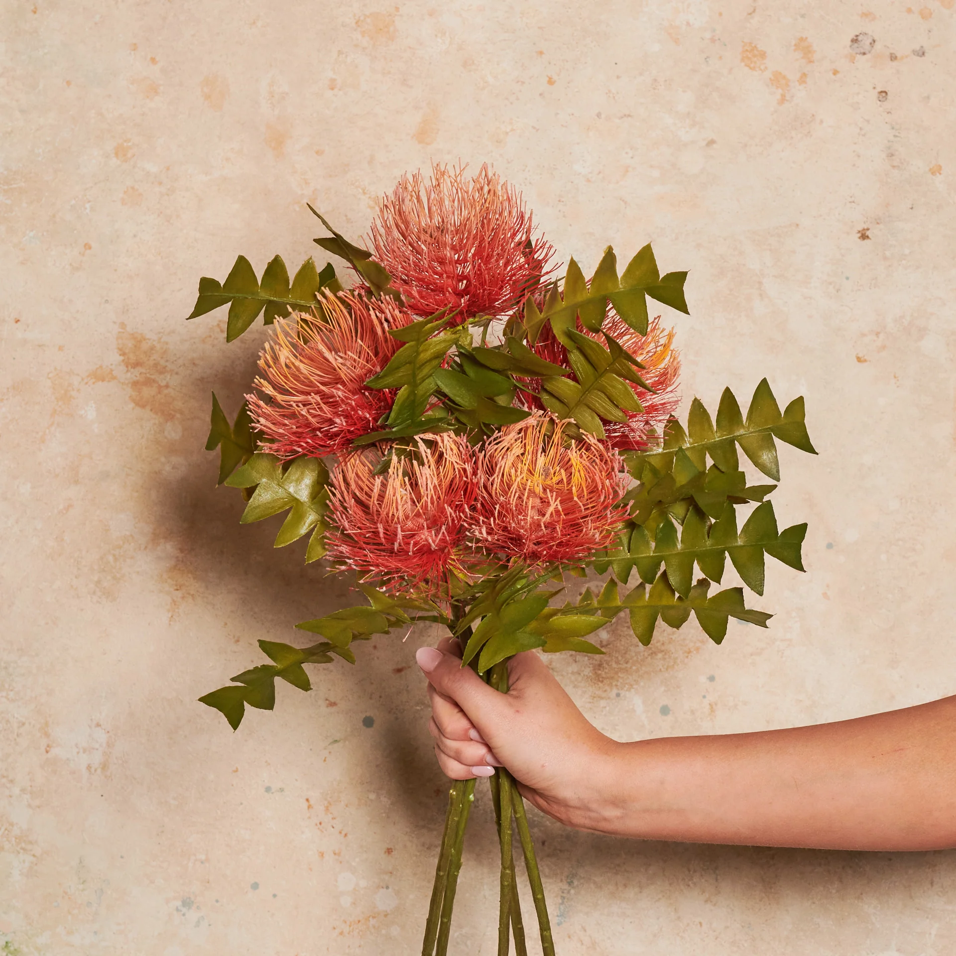 Protea Leucospermum Premium Pin Cushion Real Touch Flower Stem - Image 2