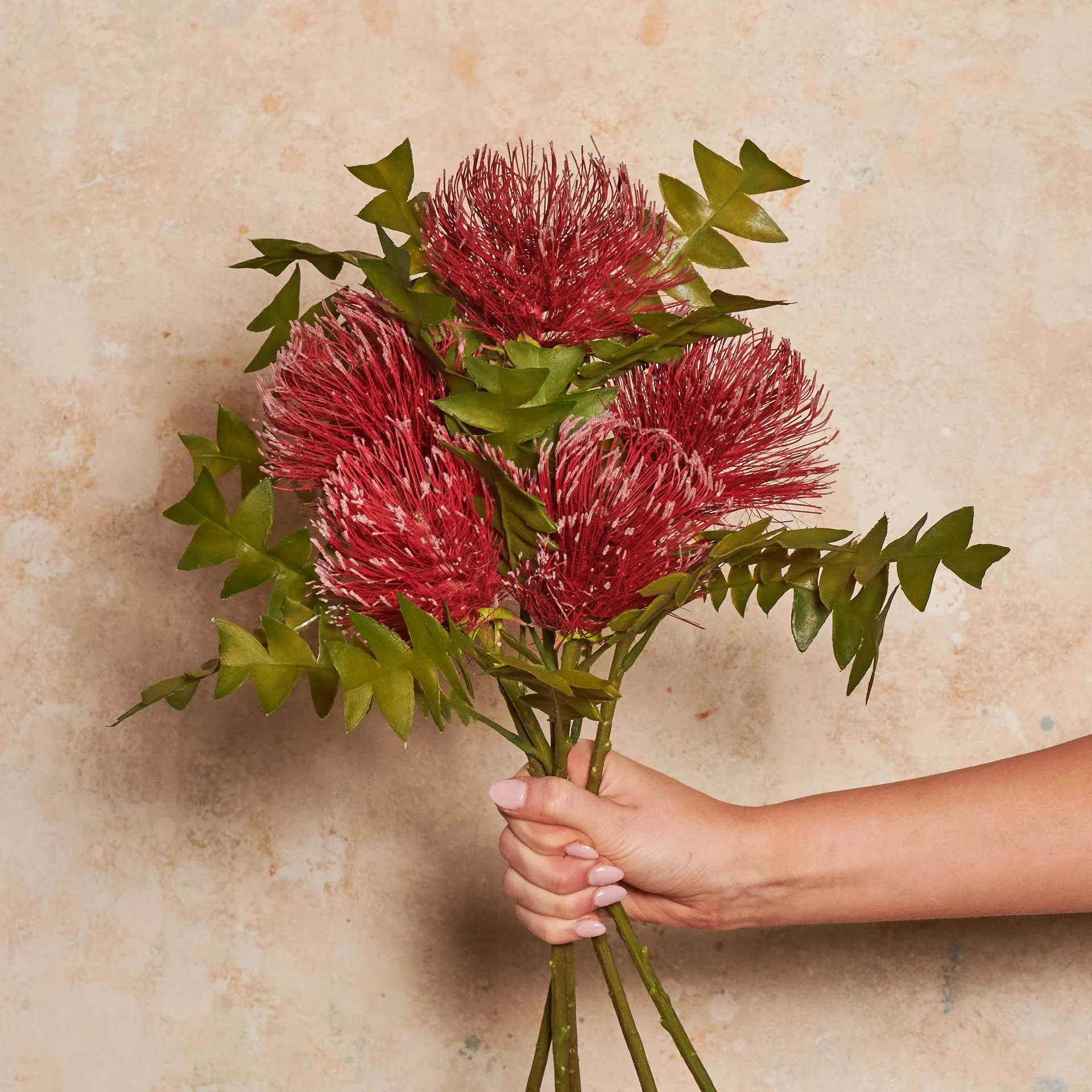 Protea Leucospermum Premium Pin Cushion Real Touch Flower Stem - Image 4