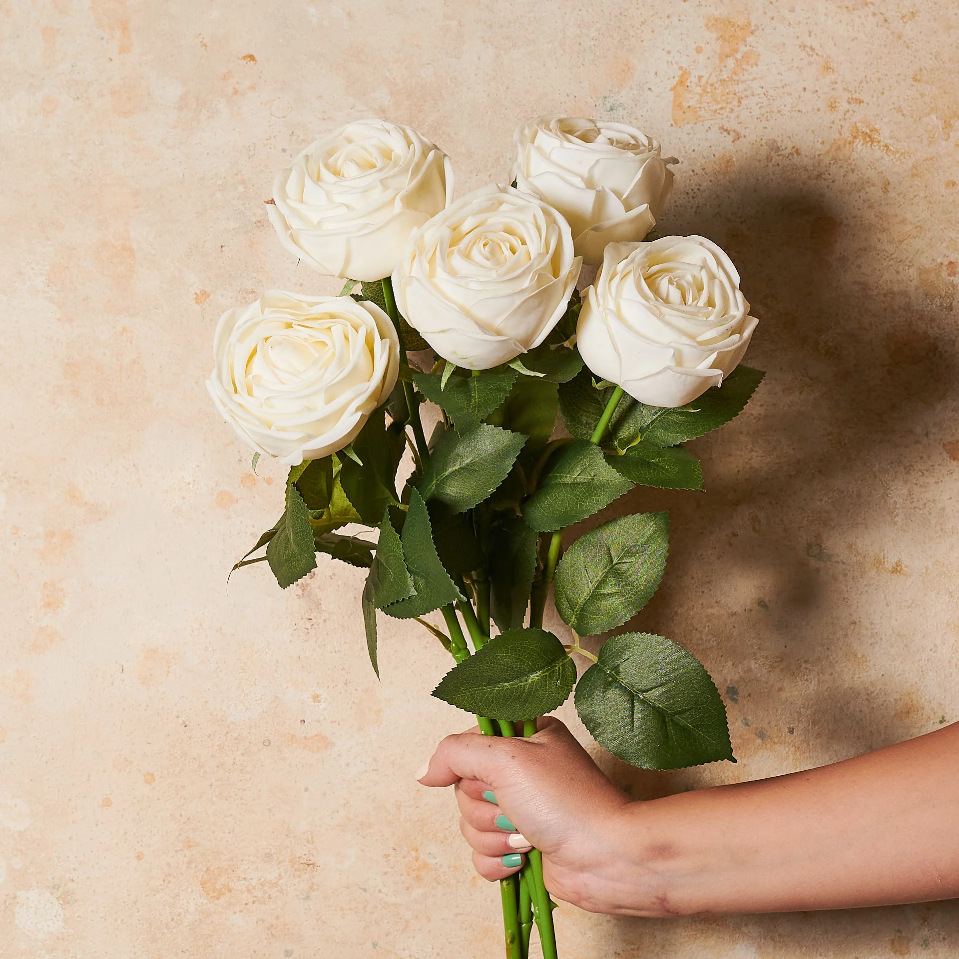 Rose Medium Bloom Real Touch Flower Stem - Image 4