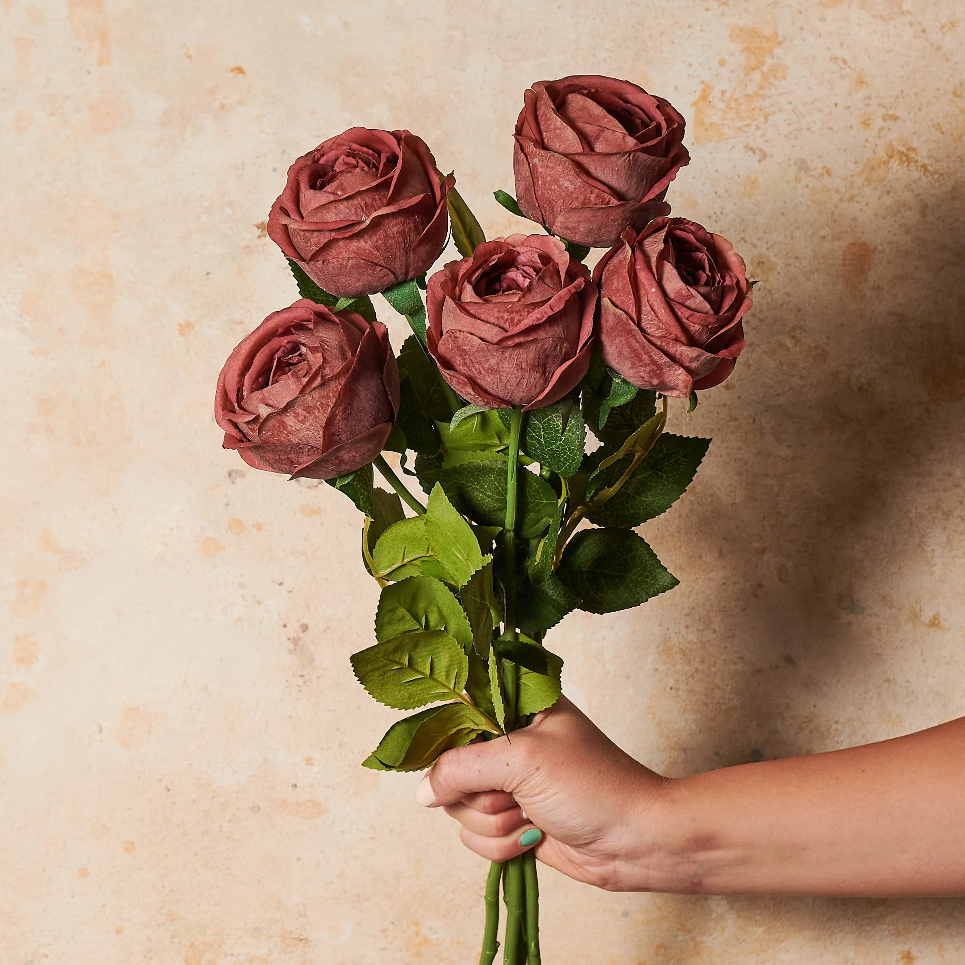Rose Medium Bloom Real Touch Flower Stem - Image 5